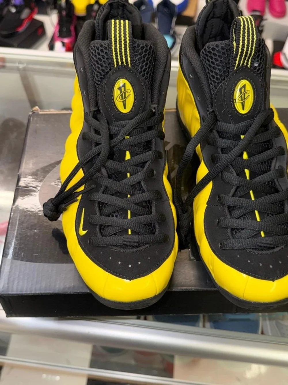 Nike Kids Black and Yellow High-Top Sneakers